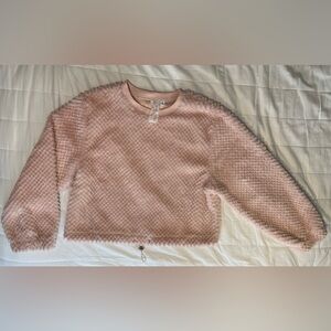 Sadie & Sage Pink Textured Crew Neck Sweater size Medium